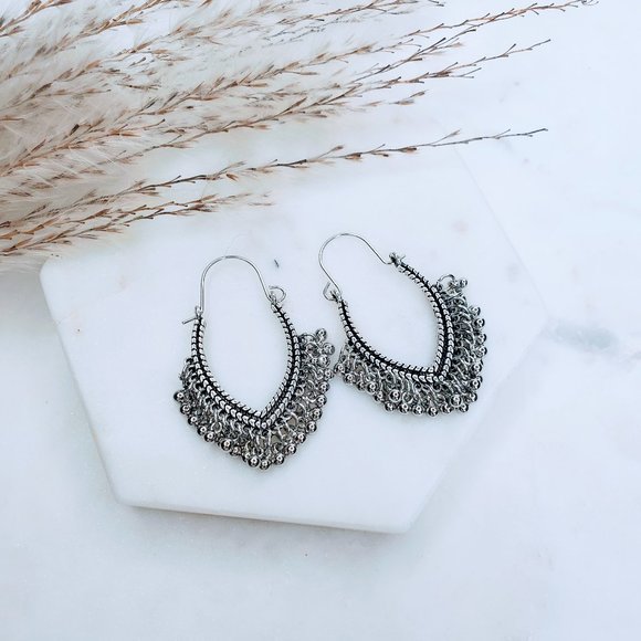 5 for $25 Silver Color Boho Statement Earrings - Picture 3 of 6